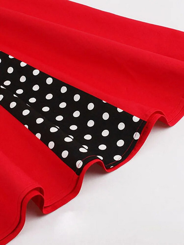 S-5XL Moteriškas chalatas Retro vintažinė suknelė 50-ųjų 60-ųjų Rockabilly Dot Swing Pin Up Vasarinės vakarėlio suknelės Elegantiškos tunika Vestidos Kasdienis