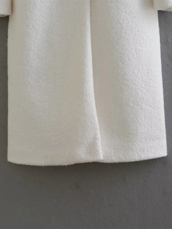 Moodne paksude segudega pikk mantel Naiste elegantsed pikkade varrukatega soojad mantlid naistele 2023. aasta sügistalvine üherealised lahtised naisrõivad