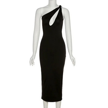 CNYISHE One Shoulder Bodycon Sheath Φορέματα για πάρτι για γυναίκες Καλοκαιρινά αμάνικα ρούχα Σέξι Hollow Out Γυναικείο φόρεμα Vestidos