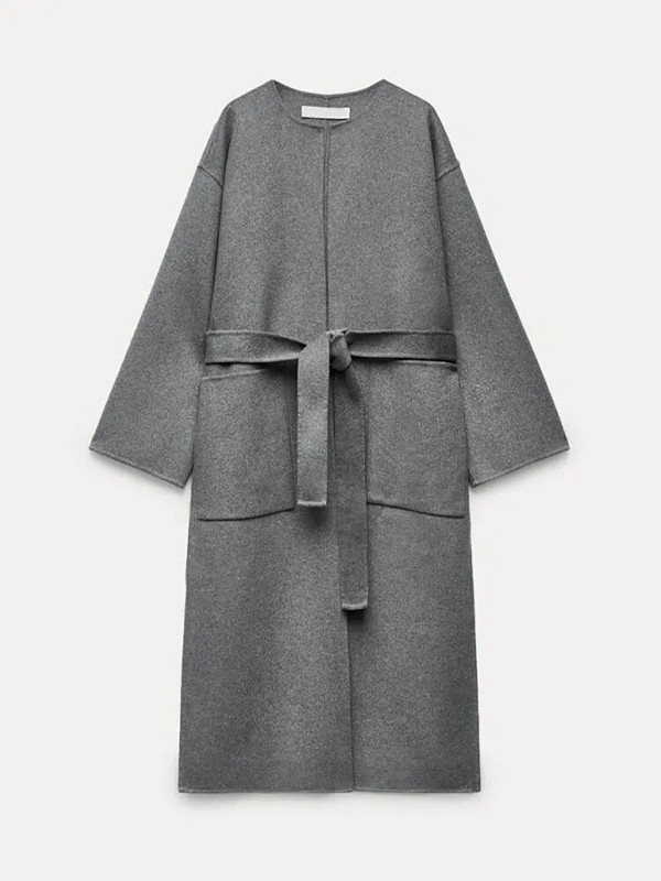 Elegantne pitsvillasegud, pikad mantlid, pikkade varrukatega, kaelaga, naiste mantel 2023. aasta sügistalvine ülerõivad, uus mood