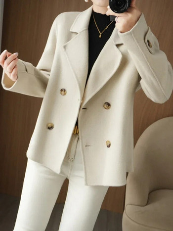 Κορεάτικα γυναικεία ρούχα 2023 Φθινόπωρο Χειμώνας Νέο Γυναικείο Παλτό Γυναικείο Παλτό Μόδας του δρόμου Ταμπεραμέντο Slim Fit Μπουφάν Tweed