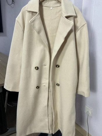 Дамски палта 2023 Ново в реколтата Harajuku Fashion Есенни дамски дрехи Горнища с дълъг ръкав Корейски стил Дебело дълго палто
