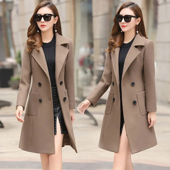 2023 Νέα κομψή γυναικεία χειμερινή κορεατική έκδοση Plus Size Λεπτά μάλλινα παλτό Γυναικεία μόδα ιδιοσυγκρασία μάλλινο παλτό