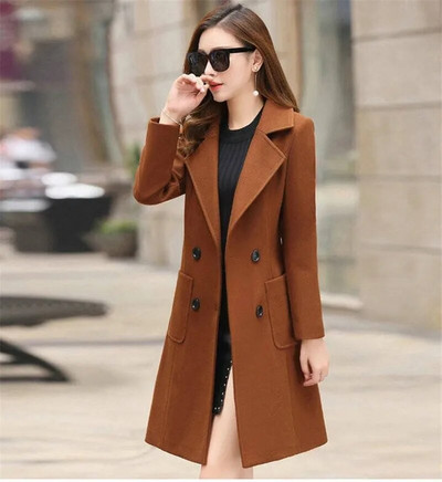 2023 Νέα κομψή γυναικεία χειμερινή κορεατική έκδοση Plus Size Λεπτά μάλλινα παλτό Γυναικεία μόδα ιδιοσυγκρασία μάλλινο παλτό