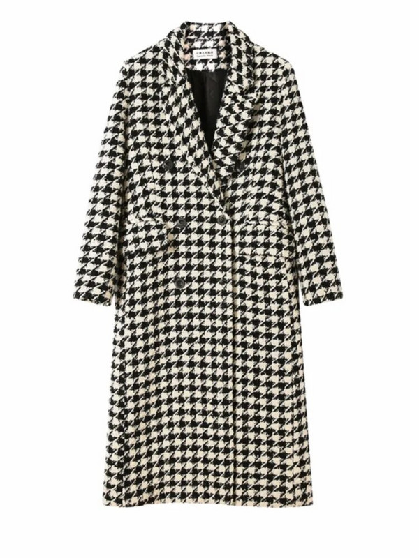 Naiste villane jakk Talvine Uus Korea mood topelt rinnaga hagijahammas pikk mantel Paks soe villane mantel ropa mujer