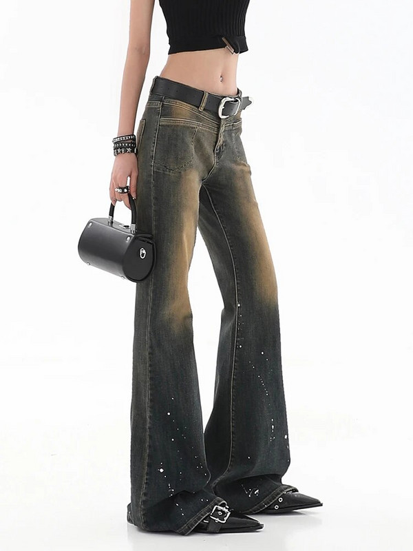 Ženske široke široke traperice visokog struka Ženske traper hlače Harajuku 90-ih Vintage plave jeans ravne hlače Y2k Streetwear Odjeća