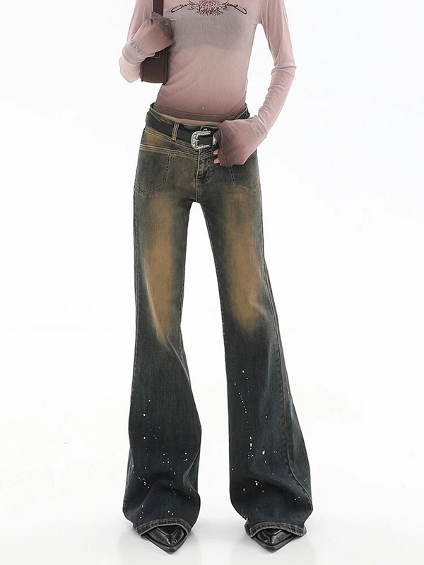 Ženske široke široke traperice visokog struka Ženske traper hlače Harajuku 90-ih Vintage plave jeans ravne hlače Y2k Streetwear Odjeća