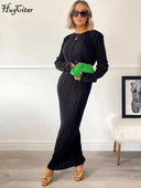 Hugcitar naiste elegantne soonikuga, massiivne kaelus, pikkade varrukatega ballikleit 2022. aasta sügisene seksikas Bodyconi õhtuse sünnipäevapeo Y2K rüü