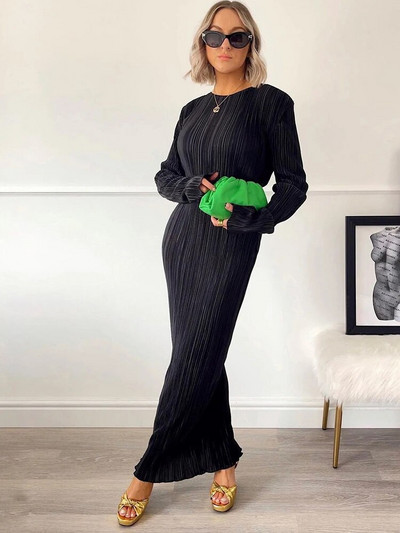 Hugcitar naiste elegantne soonikuga, massiivne kaelus, pikkade varrukatega ballikleit 2022. aasta sügisene seksikas Bodyconi õhtuse sünnipäevapeo Y2K rüü