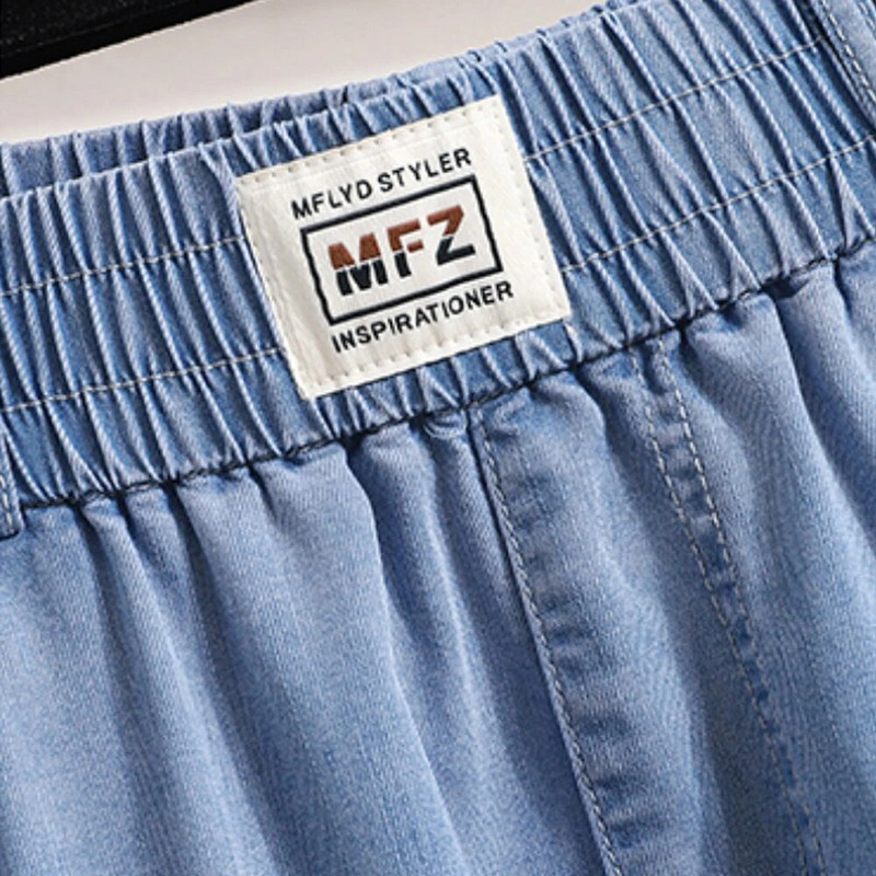 Jääsiidist õhukesed teksad, laia säärega kärbitud püksid 2023. aasta suvi, uued ülisuured naiste lahtised kõrge vöökohaga teksapüksid