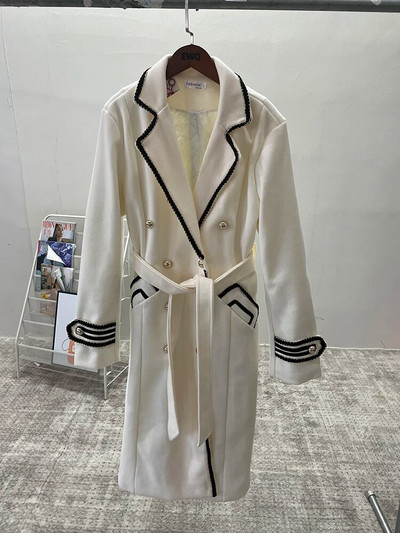 UCXQ Korea šikk villane mantel naiste villane jakk, sügis 2023, talv paks kaherealine kontoriülerõivaste mantel A4074