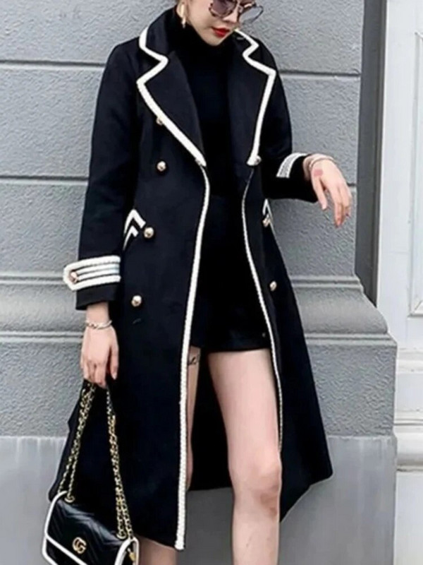 UCXQ Korea šikk villane mantel naiste villane jakk, sügis 2023, talv paks kaherealine kontoriülerõivaste mantel A4074