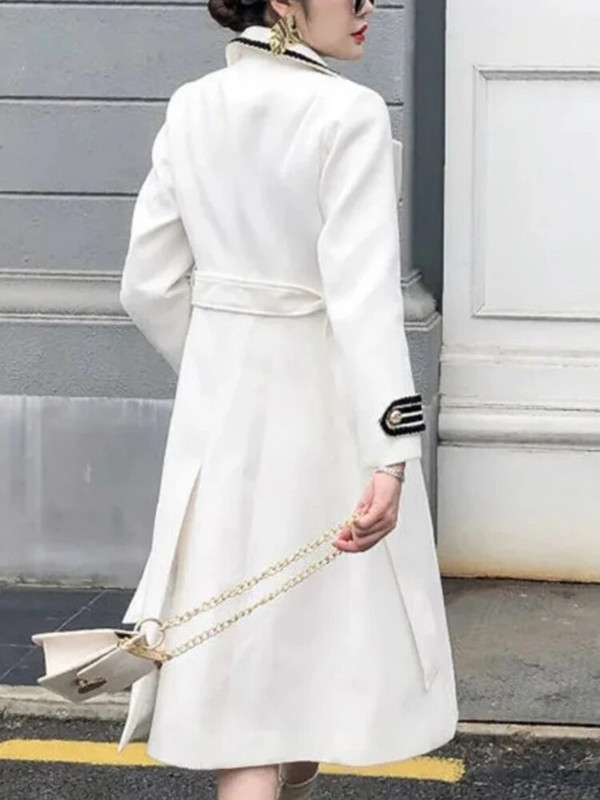 UCXQ Korea šikk villane mantel naiste villane jakk, sügis 2023, talv paks kaherealine kontoriülerõivaste mantel A4074