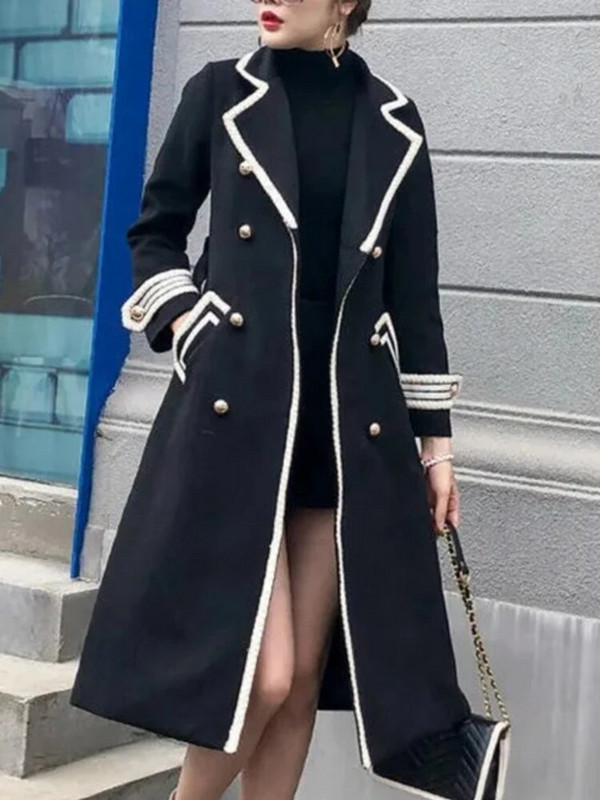 UCXQ Korea šikk villane mantel naiste villane jakk, sügis 2023, talv paks kaherealine kontoriülerõivaste mantel A4074