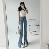 ZOENOVA Flare Jeans Naiste madala vöökohaga püksid Vintage Esteetilised Denim Püksid Tänavarõivad Mom Casual Korea Fashion Cyber Y2k Jean