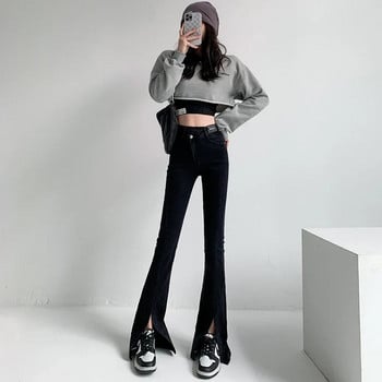 ZOENOVA Flare Jeans Γυναικείο χαμηλόμεσο παντελόνι Vintage αισθητικής τζιν παντελόνι Streetwear Mom Casual Κορεάτικη μόδα Cyber Y2k Jean