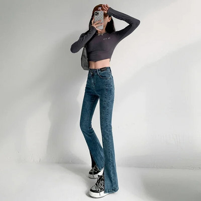 ZOENOVA Flare Jeans Naiste madala vöökohaga püksid Vintage Esteetilised Denim Püksid Tänavarõivad Mom Casual Korea Fashion Cyber Y2k Jean
