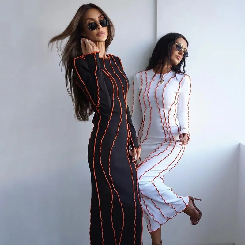 Naiste mood kevad-sügisne lapiline ümmargune kaelus pikkade varrukatega kleit kevad-sügispeo lühike/pikk kehakleit