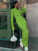 Dulzura sügise triibuline, rühikas, seksikas Y2K riided pikkade varrukatega Bodycon midikleidid naistele 2023. aasta klubipeo elegantne komplekt