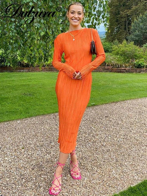 Dulzura sügise triibuline, rühikas, seksikas Y2K riided pikkade varrukatega Bodycon midikleidid naistele 2023. aasta klubipeo elegantne komplekt