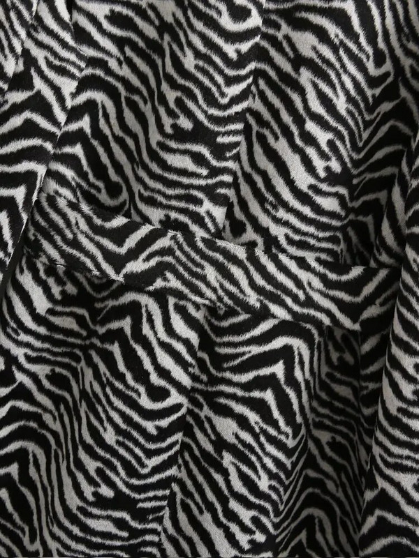 XNWMNZ Fashion Sebra triibuline printimine talvepikk mantel naistele vööga Topelt rinnaga paks soe pehme slim fit Elegantne tänavariietus