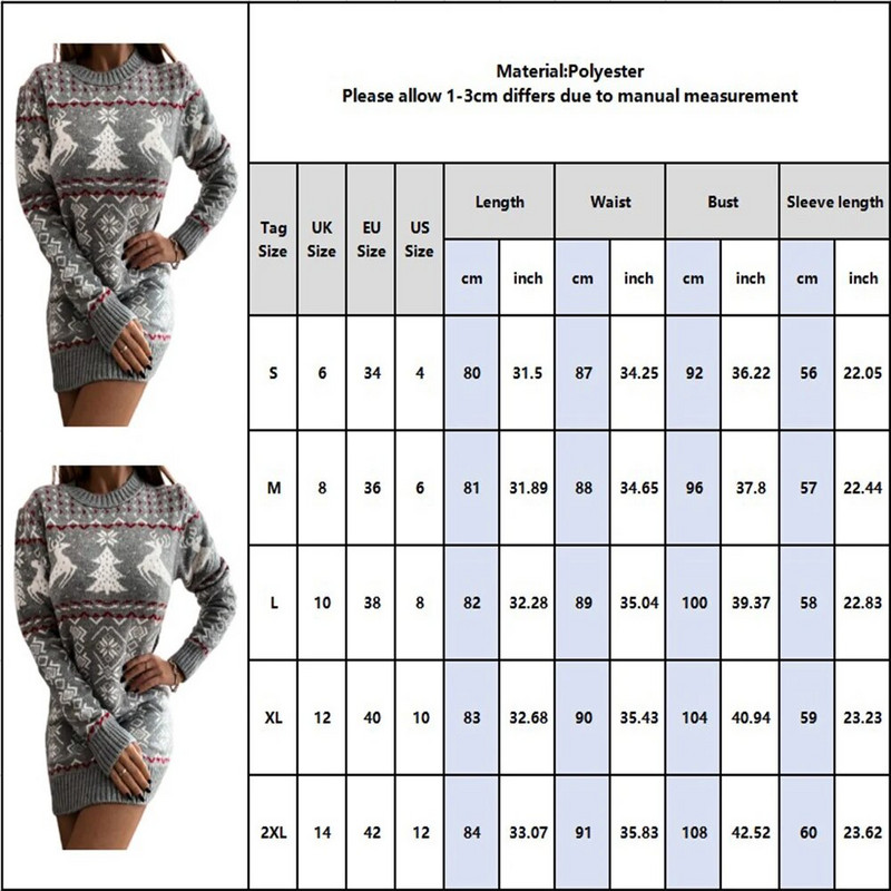 Seksīga Ziemassvētku kleita ar sniegpārsliņu sievietēm, kostīmi 2023 Bodycon Elegant retro ballīte Ziemassvētku ikdienas sieviešu apģērbs, džemperis, svārki