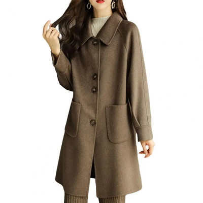 Ženski vuneni kaputi Jakne Vuneni kardigan na preklop Dugački kaput za žene 2023. Novo Ins Ležerni kaput na posao i posao Ulična odjeća
