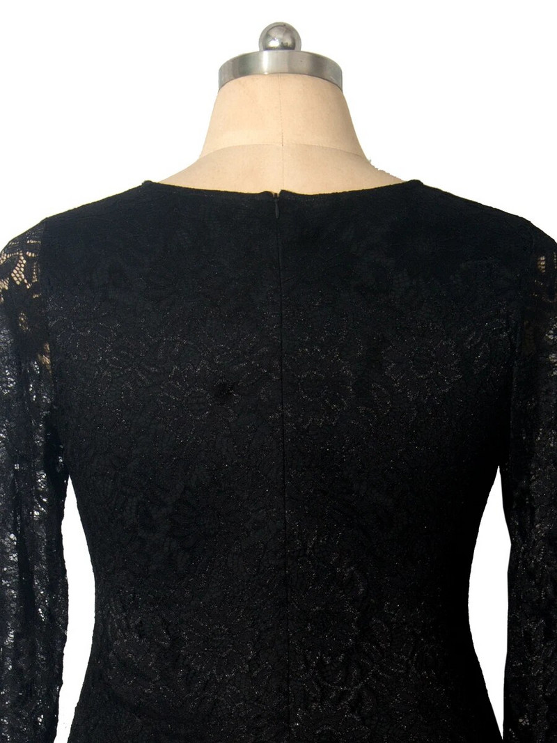 Suures suuruses peokleidid pulmakülalistele naiste 2023. aasta kevadsuve pikkade varrukatega pitsiline lilleline läbinägelik elegantne kehakleit