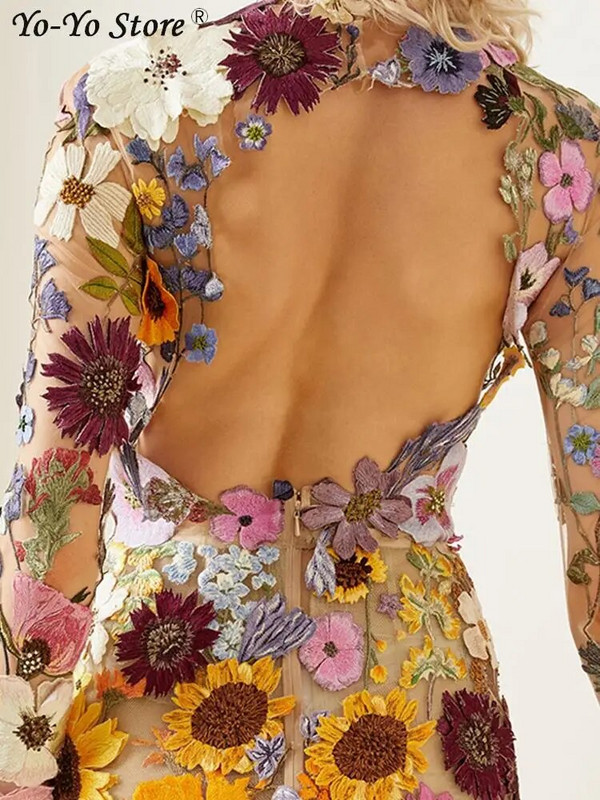 Lilletikandid Elegantne luksuslik naiste minikleit, poolkõrge kraega pikkade varrukatega kleidid 2023. aasta kevadõhtupeol Lady Vestido