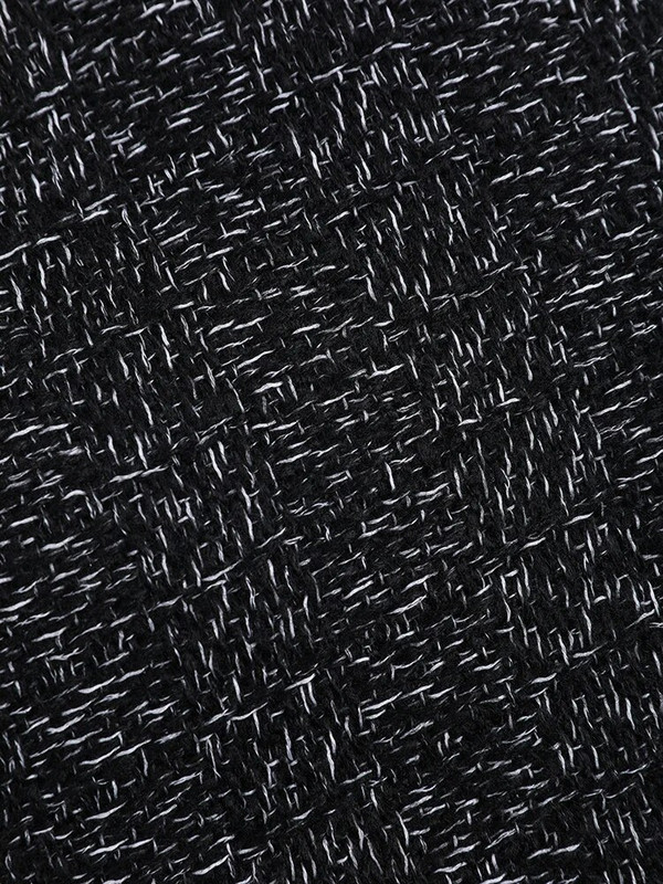 EAM Tweed liela izmēra neregulārs vilnas mētelis, brīvs, jauns sieviešu mētelis ar garām piedurknēm modes plūdmaiņas rudens ziema 2023 17A1557H01