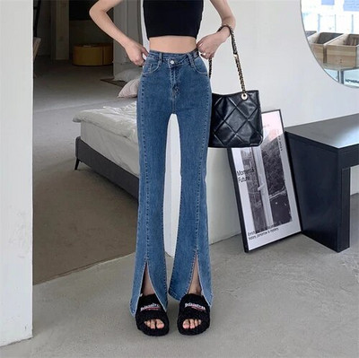 Uued Korea moed vabaajarõivad, naiste teksapüksid naiste vanad tänavarõivad OL kõrge vöökohaga naiste teksad dropshipping VAH6201