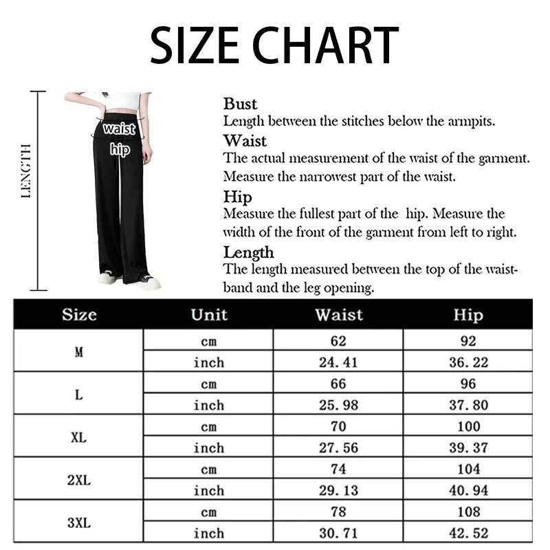 Ледени копринени широки панталони Дамски готини спортни панталони Летни тънки плисета Свободни прави панталони Дамски офис ежедневни дълги панталони с шнур