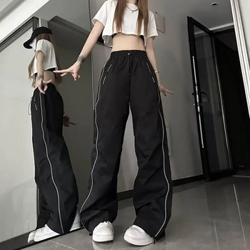 Y2K Techwear Спортни панталони Дамско улично облекло Корейски хип-хоп Harajuku Cargo Parachute Track Pants Lady Wide Leg Joggers Панталони 2023