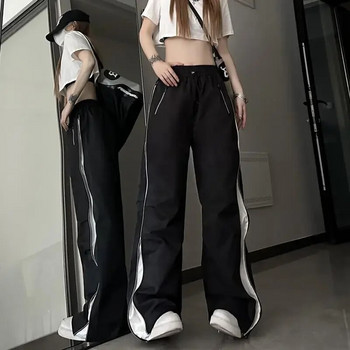 Y2K Techwear Sweatpants Γυναικεία streetwear Κορεατικά Hip Hop Harajuku Cargo Αλεξίπτωτο πίστας Παντελόνι Lady Wide Leg Joggers Trouss 2023