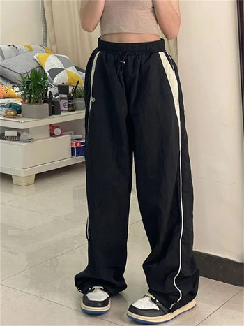 Γυναικεία casual φαρδιά παντελόνια Hip hop Joggers Υπερμεγέθη αθλητικά παντελόνια φαρδιά πόδια Y2k Harajuku Streetpants Ψηλόμεση Γυναικείο παντελόνι