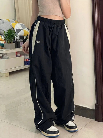 Γυναικεία casual φαρδιά παντελόνια Hip hop Joggers Υπερμεγέθη αθλητικά παντελόνια φαρδιά πόδια Y2k Harajuku Streetpants Ψηλόμεση Γυναικείο παντελόνι
