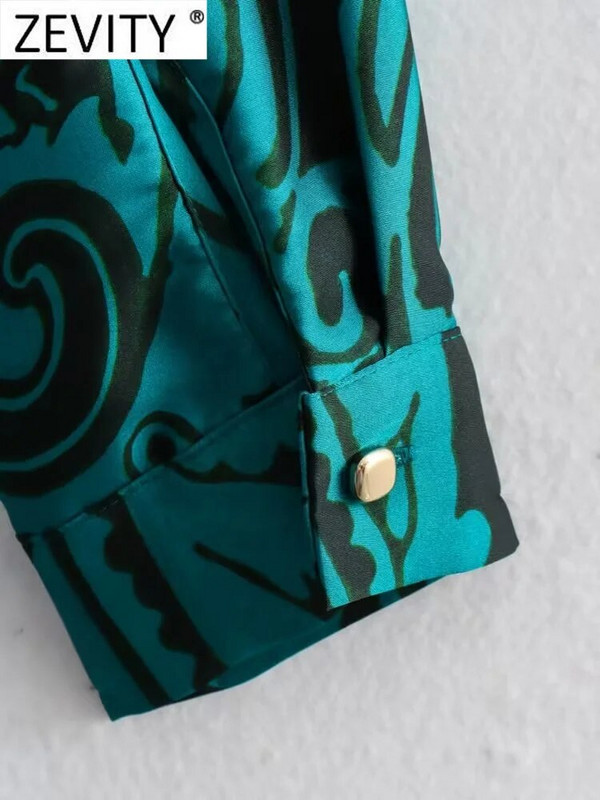 Zevity 2023 naiste vintage toteemi lilleprinteriga nööbid vabaaja midisärkkleit Naiste šikk pikkade varrukatega vöö pidu Vestidos DS5369