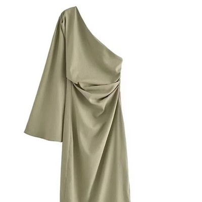 Sieviešu modes ikdienišķa kroku sudress Seksīgas sieviešu kleitas ar garām piedurknēm uz pleciem 2023. gada vasaras masīvs halāts uz sāniem