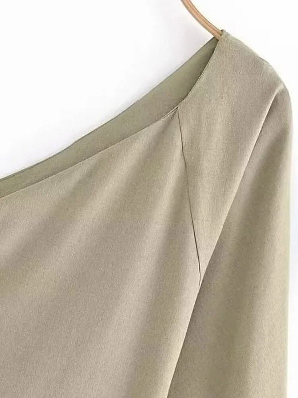 Sieviešu modes ikdienišķa kroku sudress Seksīgas sieviešu kleitas ar garām piedurknēm uz pleciem 2023. gada vasaras masīvs halāts uz sāniem