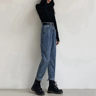 ILARES Korea moepüksid teksad Naiste naiste püksid Y2k naiste riided kottis teksad Naine kõrge vöökohaga tänavarõivad vanaaegsed riided