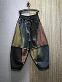 Ljetne ženske Retro harem hlače Traperice 2022. Nova ležerna moda Harajuku pamučne hlače Patchwork široke nogavice Radish