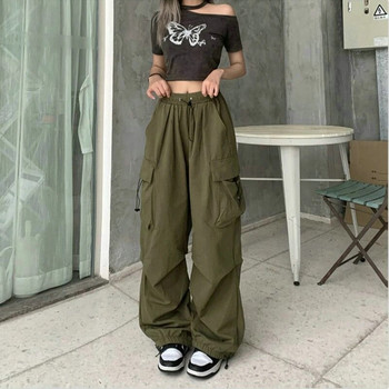 2023 Cargo παντελόνι Γυναικεία ρετρό ρούχα εργασίας Casual φαρδιά ίσια παντελόνια μόδα Φαρδιές τσέπες Τζόγκερ Παντελόνι Y2k Streetwear