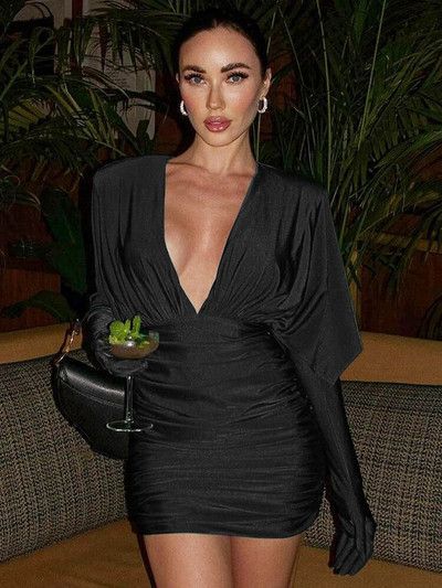 Hawthaw Ženska 2024. Proljeće Jesen Dugih rukava Party Club Večernja ulična odjeća Bodycon Mini haljina Veleprodajni artikli za posao