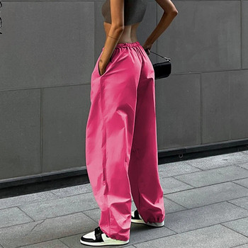 Карго панталони Y2K Дрехи Свободни шнурове Панталони за джогинг с ниска талия Дамски ежедневни тоалети Streetwear Широки широки спортни панталони