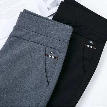 Пролет Зима Елегантен ежедневен еластичен тънък дамски панталон на средна възраст Дамски модни универсални черни сиви панталони тип молив