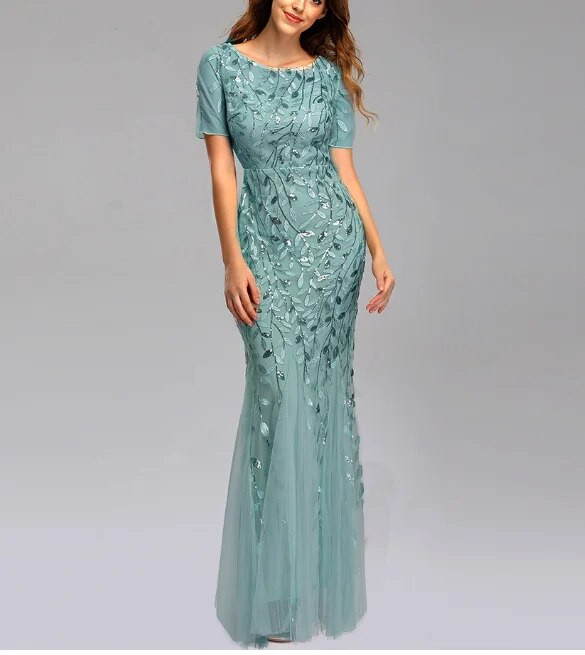 2022. aasta uus suurus, elegantne Saudi Araabia Ever Pretty Merineitsi litritega pitsaplikatsioonidega Merineitsi pikk peokleit