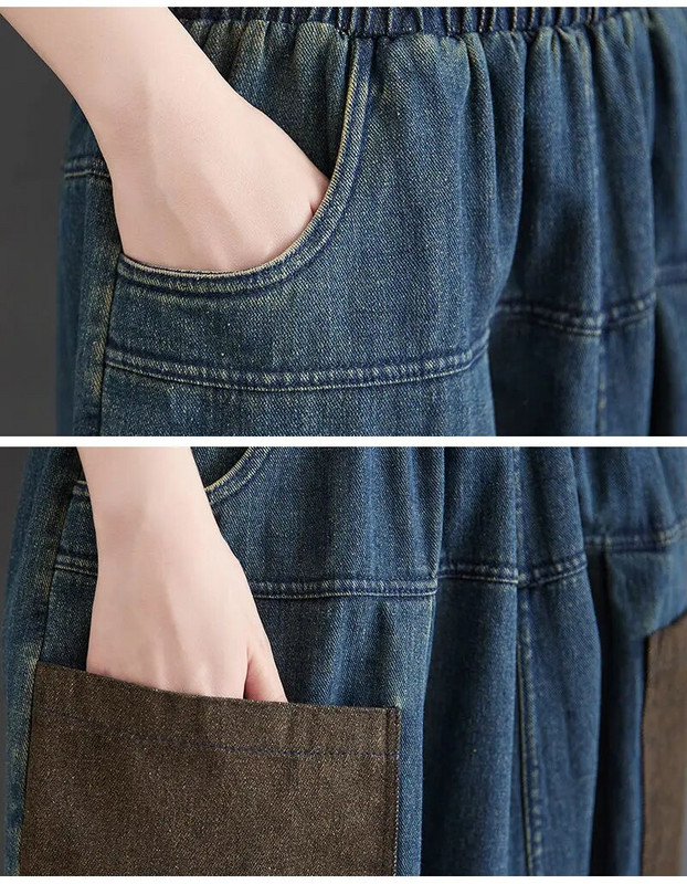 Nauji Baggy Oversize džinsai Moteriški džinsiniai laisvalaikio kryžminės kelnės moteriškos vintažinės haremo kelnės Streetwear Bloomers Mom džinsai aukštu juosmeniu