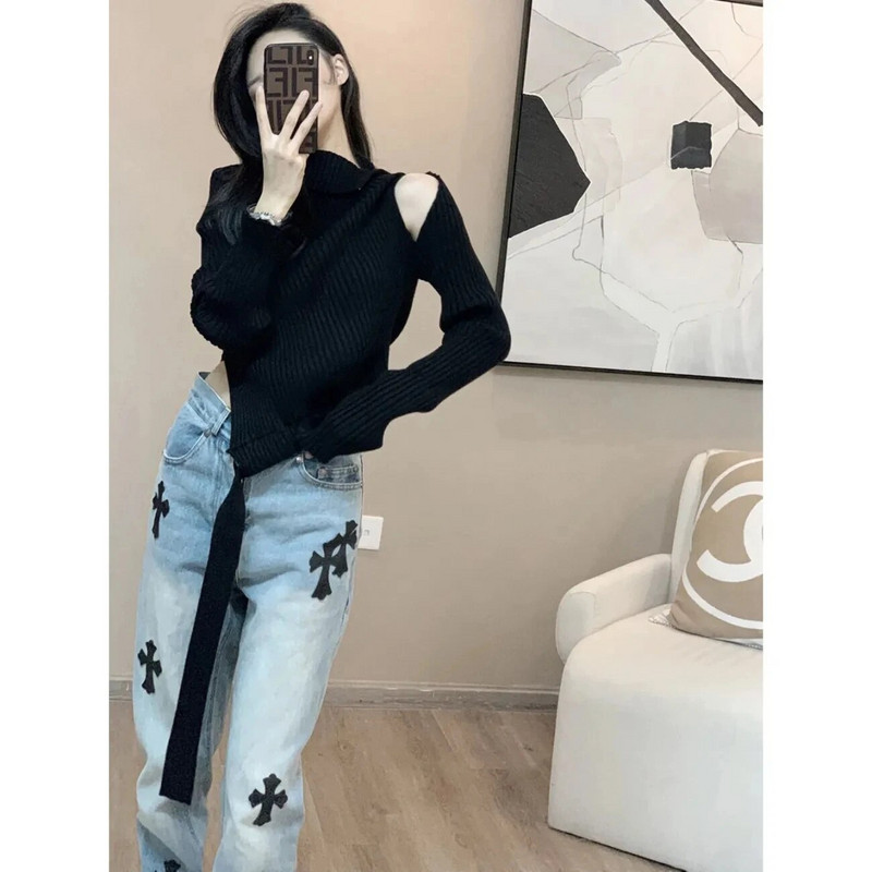 Moteriškos Y2k Cross sportinės kelnės Harajuku Baggy Jeans Moteriški laisvalaikio gotikos vasariniai džinsai Pantalones Mujer Ulzzang Pants Femme