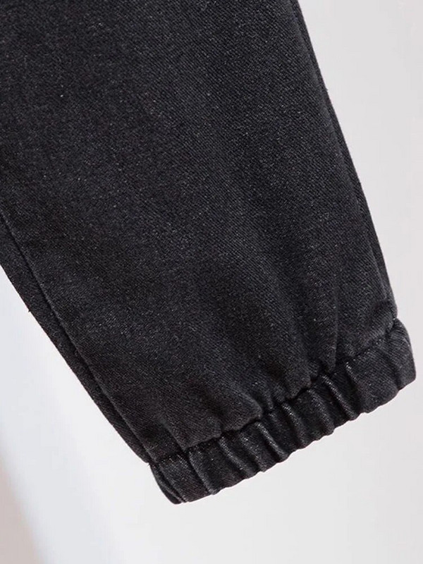 Ljetne duge gležnjeve, elastične harem traperice visokog struka, široke široke traper hlače od 85 kg, plave Vaqueros ležerne ženske hlače s gumbima