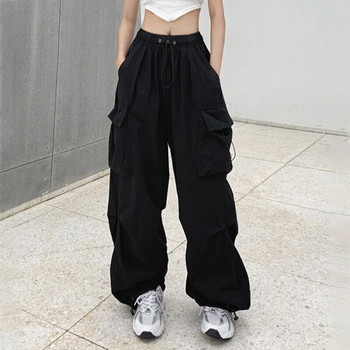 Y2k Γυναικεία Streetwear Φαρδύ παντελόνι Cargo Casual φαρδύ παντελόνι ίσιο με μεγάλες τσέπες Παντελόνι για τζόκινγκ Vintage γυναικείο παντελόνι